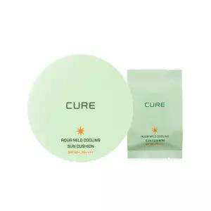 이지하우스 공식/쿠폰/사은품 김정문알로에 큐어 아쿠아 마일드 쿨링 선쿠션 25g 본품1개+리필1개 구성SET