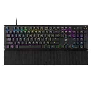 팜레스트 u2013 프리루브 MLX 레드 리니어 스위치 SOCD ABS 더블샷 키캡 사운드 감쇠 미디어 컨트롤 다이얼 쿼티 NA 블랙 포함 CORSAIR K70 코어 RGB 기계식 유선 게임 키보드