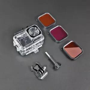 [호환] 오스모 액션 5 프로 4 3용 50M 방수 케이스, 수중 다이빙 하우징 보호 커버 마운트, 액세서리