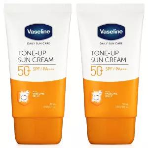 이지하우스 바세린 톤업 선크림 50ml 2개 눈시림없는 얼굴 바디 자외선차단제 SPF50+ PA+++ 611499