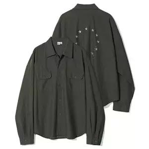 매장정품 파르티멘토 PARTIMENTO 백 사틴 밀리터리 셔츠 자켓 카키 PY-25275 KH 687223