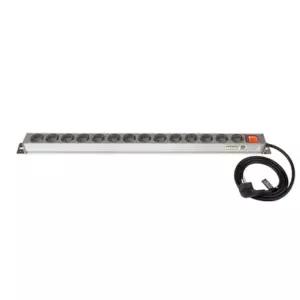 루넥스 DYM-AL14(SC) 1.5M 알루미늄 양극차단S/W 안전커버 멀티탭 14구 1.5m fPM8+2xht