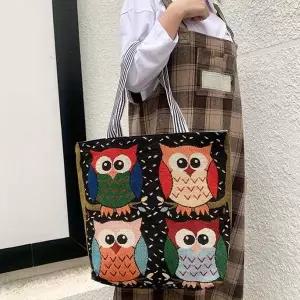 20대가방 빅 사이즈 쇼퍼 가방 여행 패션 숄더 에코백 부엉이