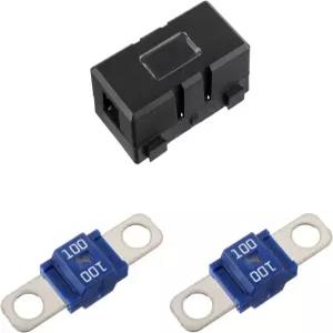 SIGANDG 미디 퓨즈 홀더 및 자동차 트럭 차량용 고전류 나사 2개 100암페어