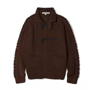 매장정품 파르티멘토 PARTIMENTO 100% 울 세일러 토글 니트 자켓 브라운 PYN-2542 BR 687231