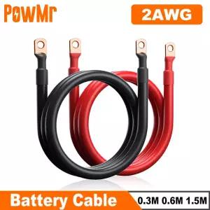 PowMr 2AWG 전선 배터리 인버터 케이블 구리 코드 자동차 보트 용 태양 광 발전 연결 와이어