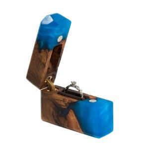 RWA 슬림 결혼식을 홀더 소지자 우아한 선물 약혼 박스 나무 위한 기념품 반지 프로포즈