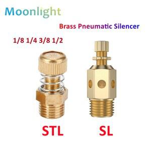 유량 조절기가 있는 배기 공기 머플러 공압 STL 황동 밸브 빠른 스로틀 소음기