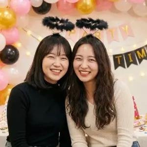 천사악마 머리띠 파티소품