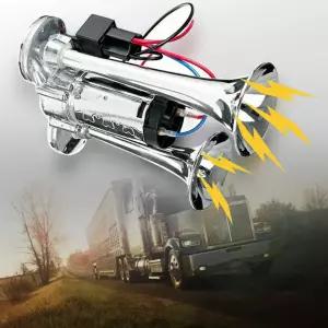 12V 600DB 슈퍼 라우드 듀얼 전기 에어 혼 키트 모든 차량 SUV 트럭 자동차 오토바이 보트 훈련