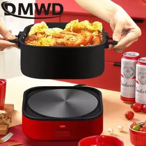 다기능 분할 전기 냄비 음식 찜기 스테이크 프라이팬 그릴 식사 요리 히터 수프 스튜 죽 밥솥