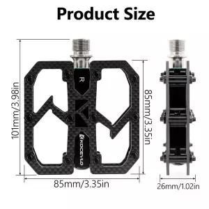 스포츠 자전거부품 탄소 섬유 초경량 자전거 페달 MTB 로드 바이크 티타늄 미끄럼 방지 퀵릴리즈 범용 스레