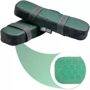 메모리 폼 팔걸이 패드 - 쿨링 젤이 포함된 사무용 의자 휠체어 커버 게이밍 팔 쿠션 컴퓨터 책상 팔꿈치