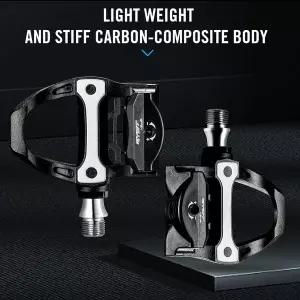 스포츠 자전거부품 RYET 카본 로드 자전거 페달클리트 포함 3 베어링 초경량 클립 발판SPD-SL 시스템 사이