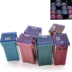 티트웨이 6 PCS 사각 퓨즈 구색 키트 휴대용 J케이스 롱 콤보 20A 25A 30A 40A 50A 60A 자동차 액세서리