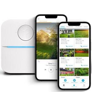 Rachio WiFi 스마트 스프링클러 컨트롤러(8존 관개 리모컨) u2013 앱 기반 스케줄링, 로컬 날씨 인텔리전스, 레인 스킵, 간편한 DIY 설치
