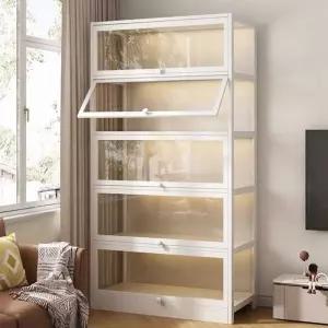 아크릴 피규어 장식장 투명 5단 진열장 보관 진열 LED 진열대