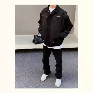 남성 청바지 일자핏 빈티지 블랙 부츠컷 데님팬츠 커플 배기핏 캐주얼 인슈어 레이어드 OP1