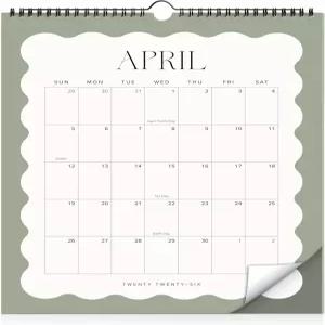 에스테틱 2026 월 캘린더 - 2026년 1월부터 2027년 7월까지 운영 간편한 정리를 위한 완벽한 대형 모던