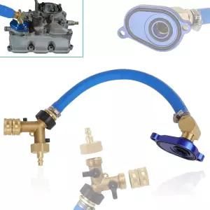 2003-2010 포드용 T 포트와 알루미늄 아노다이즈 어댑터 VT365 교체가 포함된 6.0L 오일 쿨러 플러시 키트