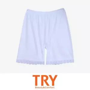 (트라이) 밑단 꽃무늬 레이스 순면 여성 3부 속바지 속바지 순면속바지