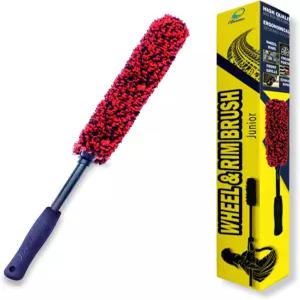 클렌지 프리미엄 극세사 휠 클리너 브러시 인체공학적 손잡이가 있는 부드러운 비금속 림 바퀴를 청소하는