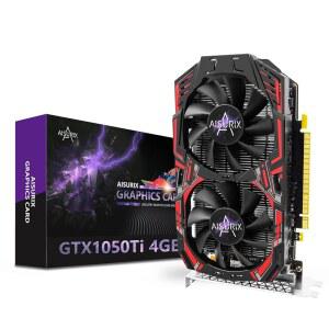 아이수릭스 GTX 1050 Ti 4G 그래픽 카드 128비트 GDDR5 PCI 익스프레스 3.0 트윈 프리즈 팬 게이밍 GPU가 탑재된 DVI VGA HDMI 카드(1050 TI)