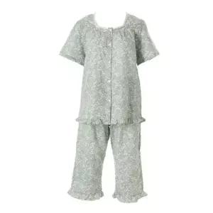 [갤러리아] 여)가볍고 부드러운 면레이온 잔꽃나염 요루 파자마 여자 파자마(WPA7182W GR)
