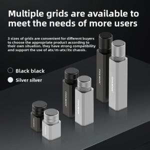 검정색 알루미늄 마그네틱 조절식 GPU 스탠드 홀더 확장형 시저 잭 수직 그래픽 카드 지지대 (PC 케이스용)