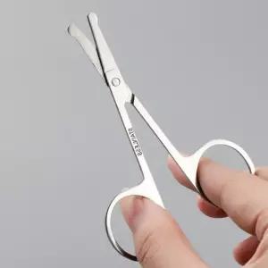 라운드형 콧털 가위 미용 눈썹 정리 손질 곡선 날 스테인리스 안전 면도 손톱