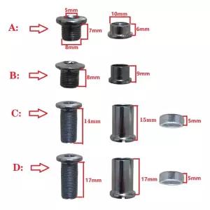 체인 휠 고정 디스크 볼트 너트 링 도로 자전거 부품 접이식 크랭크 셋 강철 네일 모노 블록 나사