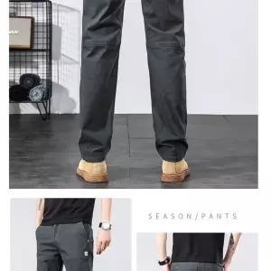 바지 남성용 비즈니스 봄가을 슬림 가벼운 패치 캐주얼팬츠 배기핏 럭셔리 OP1