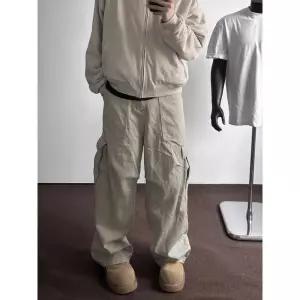 남성 바지 배기핏 빈티지 주름 카고 팬츠 루즈핏 빅포켓 긴 OP1