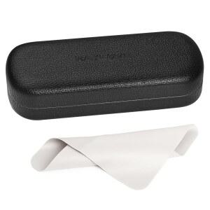 RAYLOVE 안경 PU 케이스 선글라스에 보호 하드 케이스 가죽 대부분의 클리닝 포함
