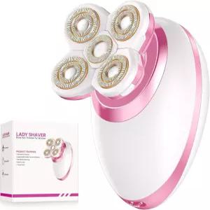 여성용 다리용 전기 면도기 완벽한 팔다리 및 치골 부위용 충전식 방수 트리머 핑크