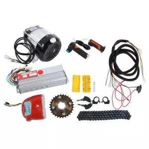 전기 자전거 브러시리스 모터 변환 키트 삼륜차 스쿠터 DIY 컨트롤러 핸들바 스로틀 개조 48V 800W