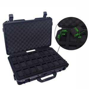 [호환품]24 슬롯 플라스틱 시계 케이스 휴대용 방수 도구 상자를 저장하는 데 사용됩니다.