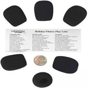 오디오 L6 대형 폼 마이크 윈드스크린 커버 6팩 데스크탑/헤드셋 피트니스 강사/게이머 블랙과 경쟁하세요