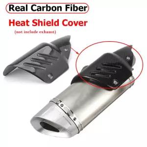 오토바이 배기 커버 탄소 섬유 AntiScald 캡 열 실드 가드 녹슬지 않는 쉘 머플러 보호대