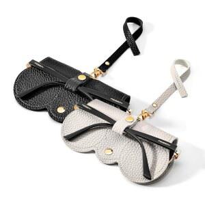 FEISEDY 2팩 버튼 손목 케이스 선글라스 가방 스트랩 홀더 안경 클립 부드러운 가죽