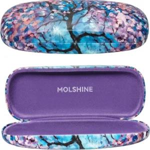 몰샤인 하드 쉘 PU 가죽 안경 케이스 남성용 여행용 휴대용 여성 연구 작업