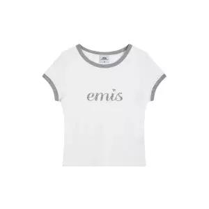 매장정품 EMIS 이미스 LETTERING RHINESTONE T-SHIRT-WHITE m1037_1480617 1378423