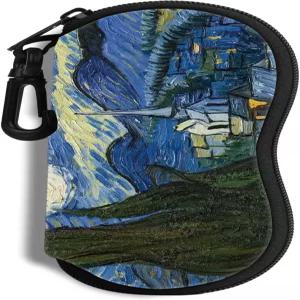 히온 선글라스 케이스 초경량 네오프렌 지퍼 안경 소프트 벨트 클립 포함