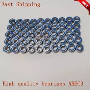 5X11X4 50PCS MR115 2RS ABEC3 파란색 고무 씰 베어링 5x11x4mm 모델 베어링 모터