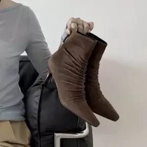 엘럽 여친 화 부드러운 양가죽수제구두 슬립온 펌프스 편안하고 스틸레토 원템5