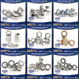 FUSHI MR74 ZZ 베어링 4x7x2.5mm 10Pcs MR74ZZ MR74RS 핸드피스 베어링 비디오 카드용 모터용 고속