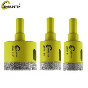 SANLEETEK 다이아몬드 코어 드릴 비트 직경 35 세라믹 도자기 25 생크 28 구멍 38mm 대리석 타일 32 화강암 20 삼각형