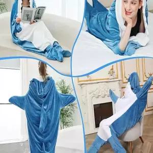 상어잠옷 동물잠옷 상어담요 웨어러블 낮잠 담요 동물 수면