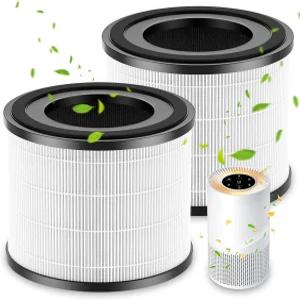 MOOKA AP-S0610L 공기 청정기 효율적인 필터 3단계 여과 시스템 2팩과 호환되는 교체