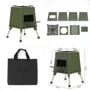 화로대 캠핑용 접이식 화목난로 35x47 우드스토브
